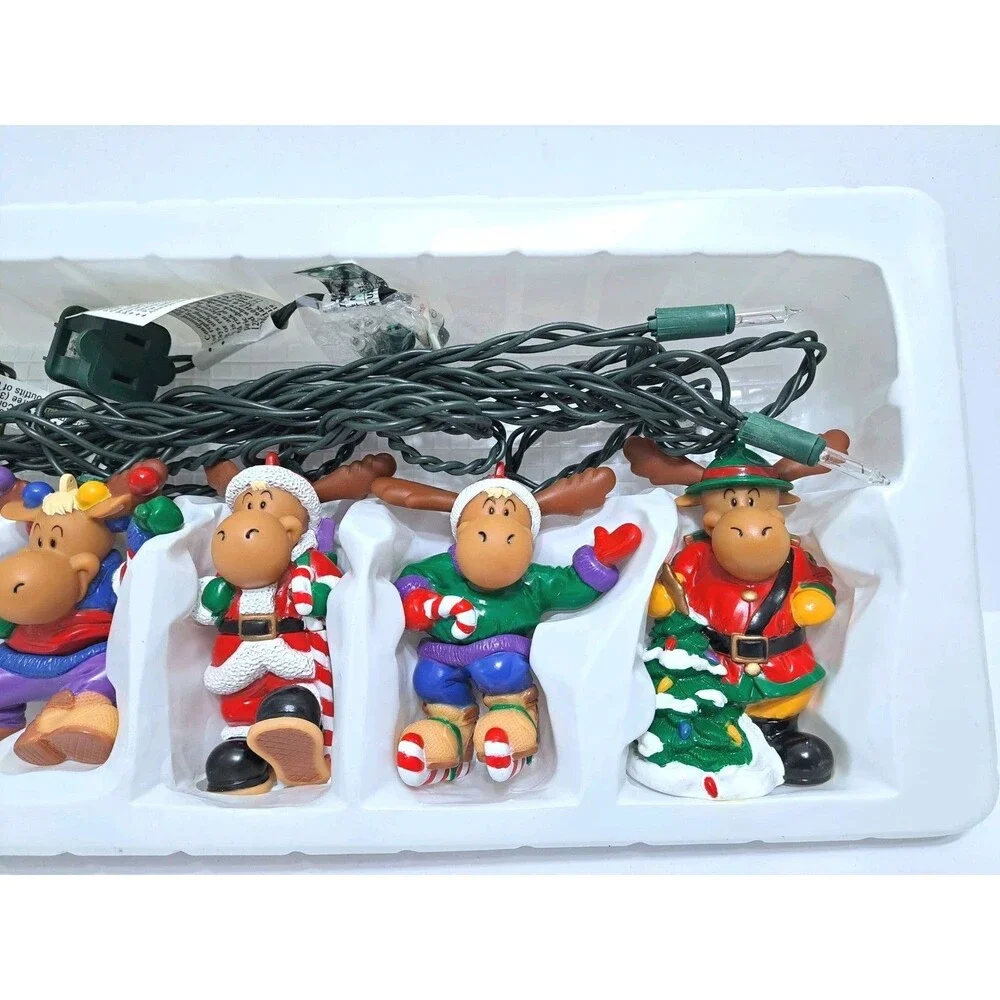 Santas Best Moose String Light Set 10 Lights 7619 Christmas Tree Ornaments